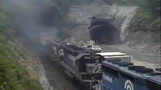 Pennsylvania Railfanning, August 1994: 9-Unit Westbound At Gallitzin Tunnel