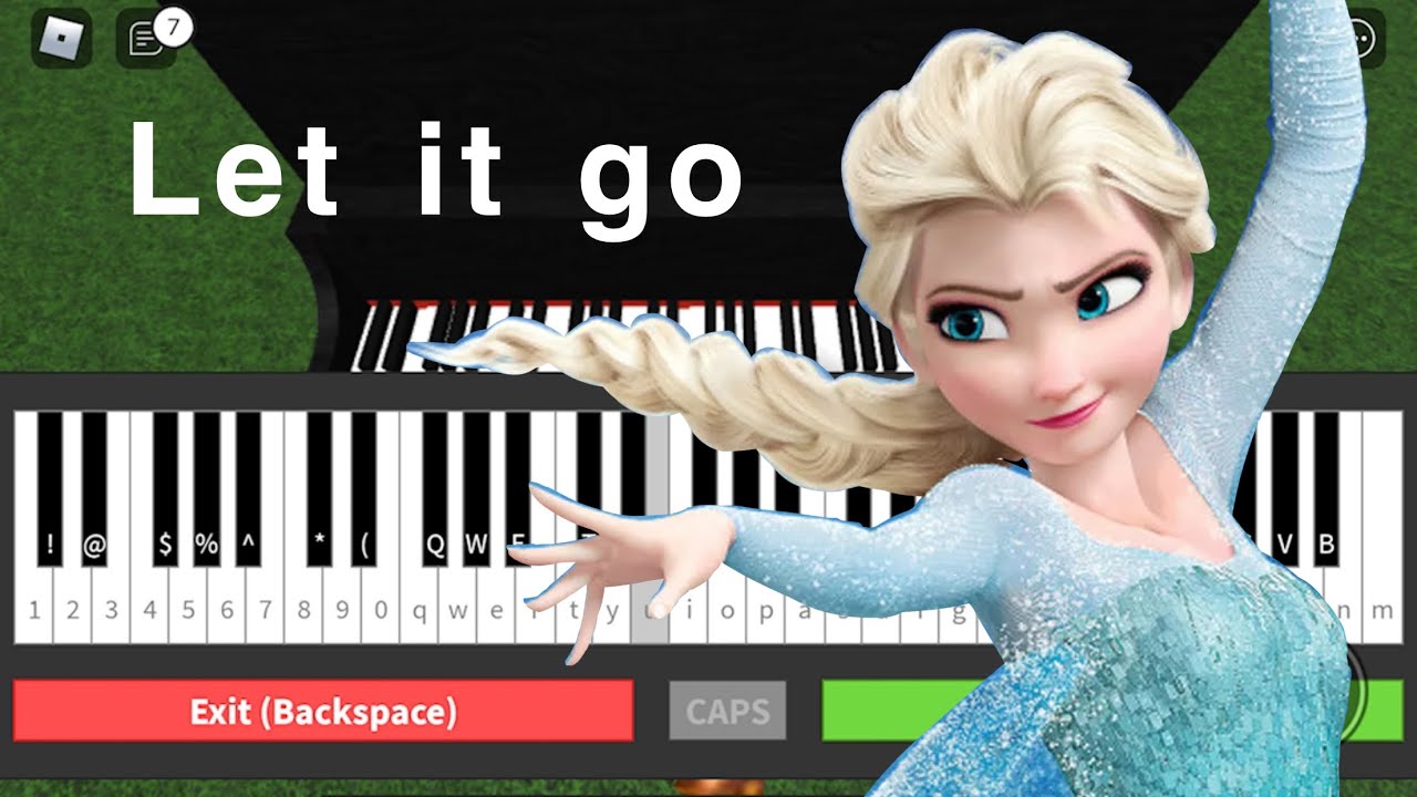 Let It Go From Frozen Roblox Piano Cover Youtube - let it go roblox