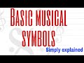 Basic musical symbols,  simply explained. image