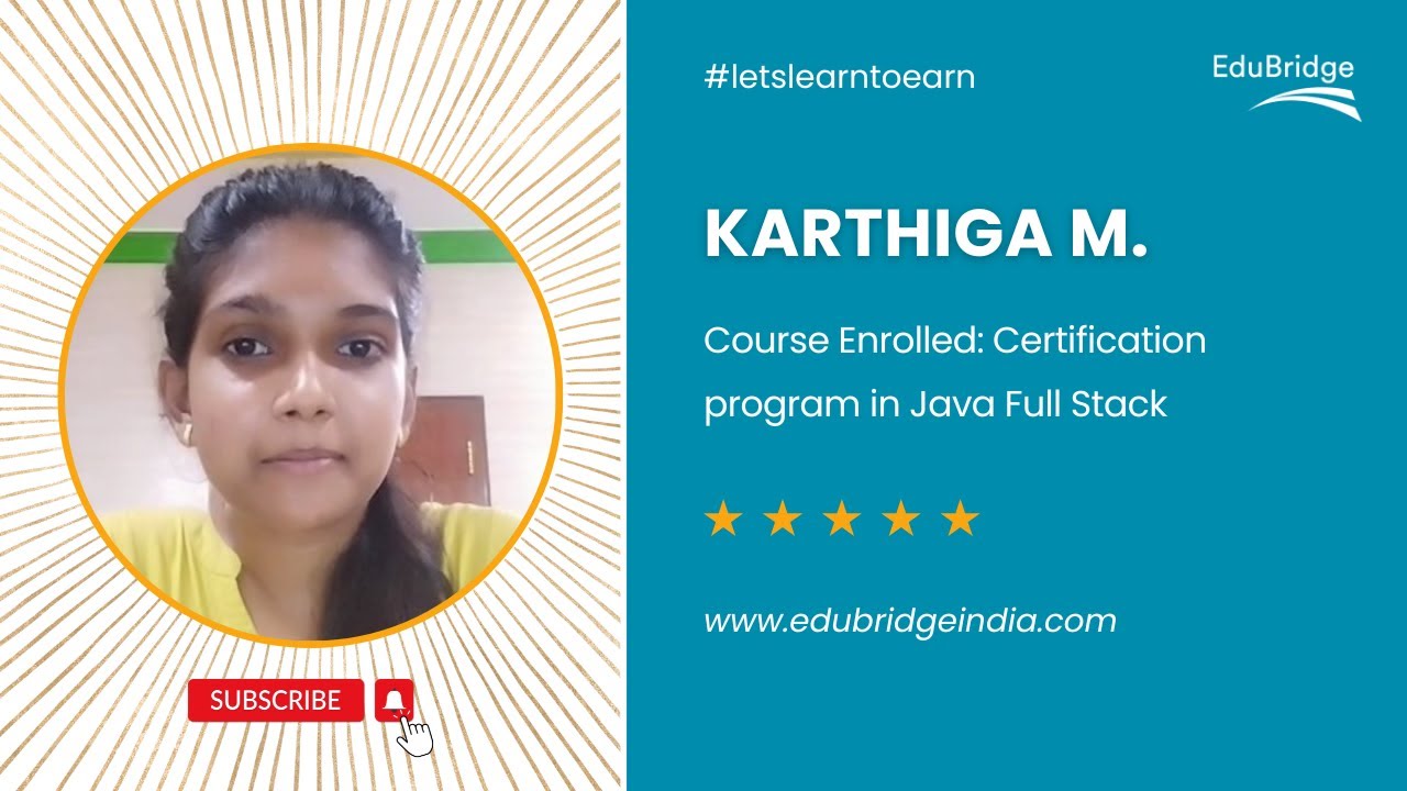 EduBridge Review : Karthiga M's Inspirational Journey from Fundamentals ...