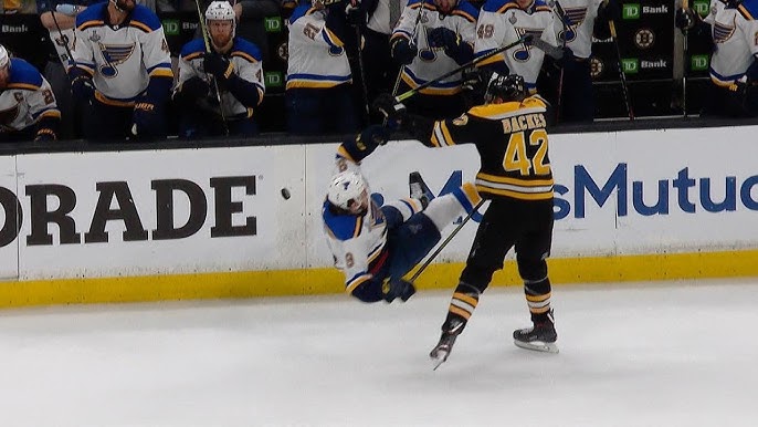 Torey Krug Lays HUGE Hit On Blues Player! Stanley Cup Final Game 1 - YouTube