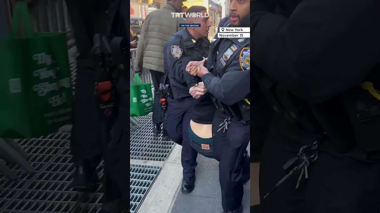 New York Police Arrest Demonstrators At Times Office