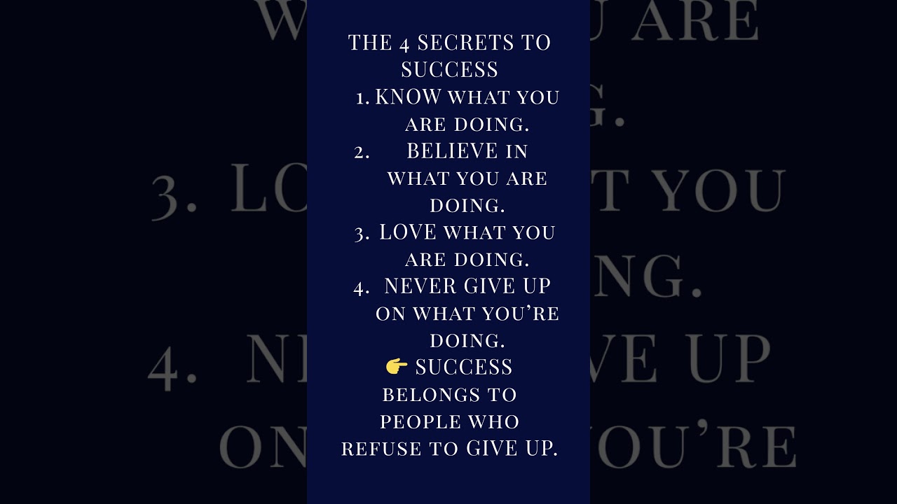 Never Give Up – The Key to Success 