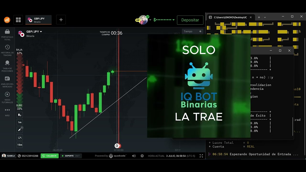 Mega operativa en IQ Option, el bot detecta que hay alza y no se ...