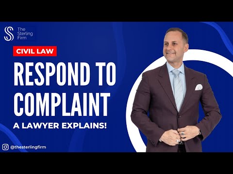 HOW DOES A DEFENDANT RESPOND TO A COMPLAINT YouTube