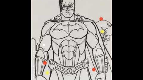 Batman Coloring Page Time Lapse.