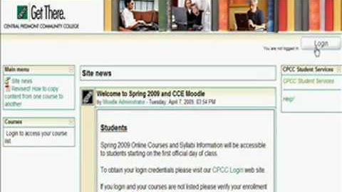 Moodle Navigation (for students)
