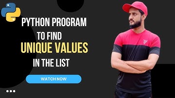 Python program to find unique values in the list