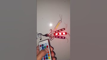 red green blue white led stirp remote control || 12v led light || 4 led se 15 colour #shorts