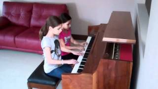 Video thumbnail of "Brahms Hungarian Dance No. 6 ensayo por Dany (11) y Pau (9)"