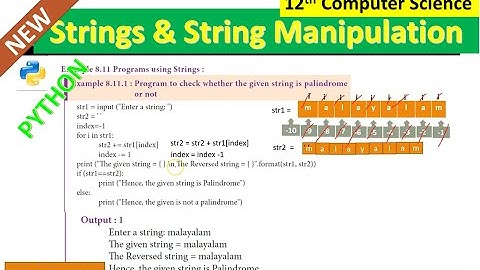 💥12th Computer Science | Chapter 8 Strings and string manipulation | Python Programs | Part#5