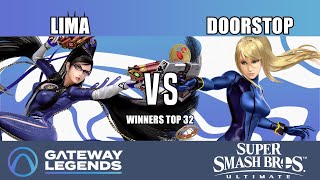 Gateway Legends - Winners Top 32 - Lima(Bayonetta) Vs. Doorstop(Zero Suit samus)