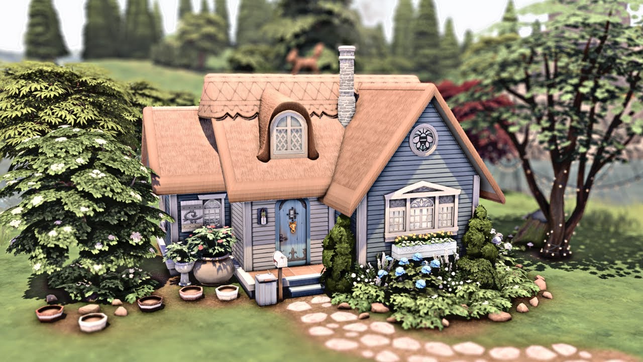 SMALL STARTER COTTAGE 🍄 Get Together & Cottage Living | The Sims 4 ...