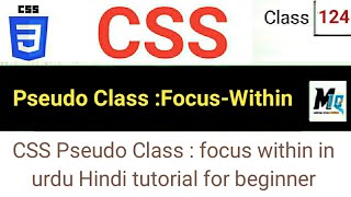 CSS :Focus-within Pseudo Class || in urdu Hindi tutorial