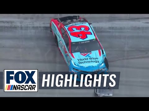 Bubba Wallace wrecks out of NASCAR All-Star Open race, not happy about it | NASCAR ON FOX HIGHLIGHTS