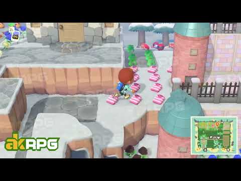 ACNH Xmas Town - Ice Castle Island, Best Animal Crossing Winter Snow Design Ideas