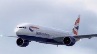 British airways flight 38 landing animation