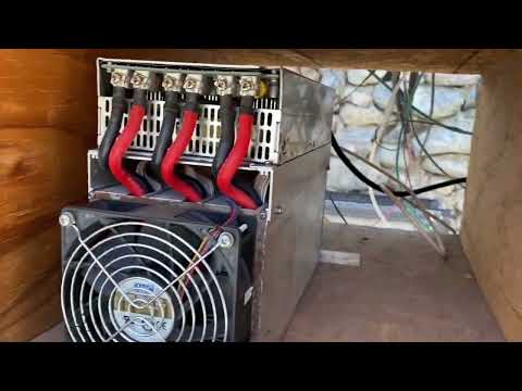 Running 4 ASIC Bitcoin / Crypto Mining Machines with Off Grid Solar Power, Inverter Load Test