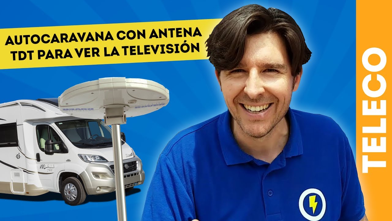 Antena TDT exterior omnidireccional para caravana, con amplificador, 4G LTE  DVB-T/T2, toma F, ganancia 36 dB, blanca