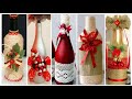 🎄✨ DIY Christmas Bottle Decoration Ideas | Festive Rustic with Jute Recycled Bottle Crafts