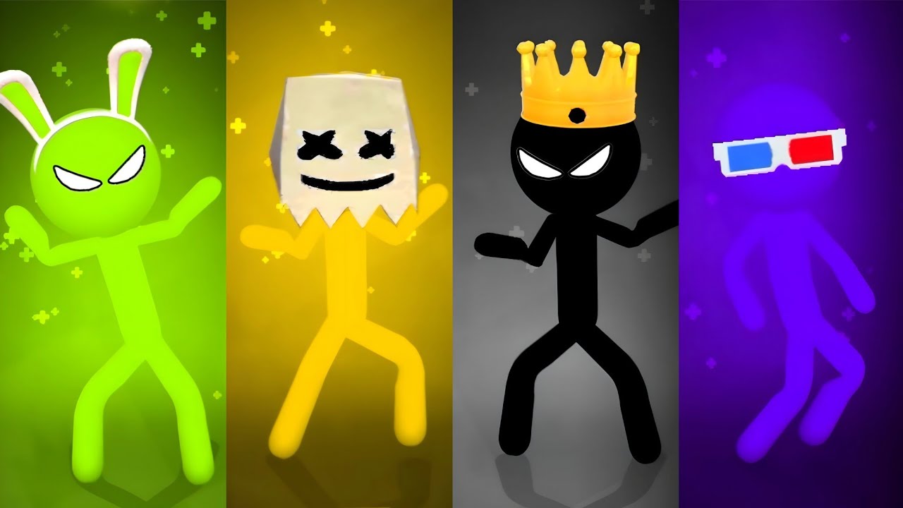 Stickman Party 1234 Player Random - Tournament Mode Gameplay Walkthrough - Minigames Update