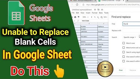How to replace blank cells in Google Sheet | Google sheets | Find and replace blank cells with value