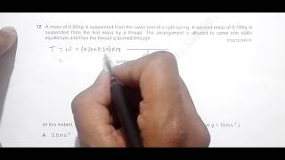2015 CAIE AS & A level October November Physics Paper 12 Q N 12 (9702/12/O/N/15) by Sajit C Shakya