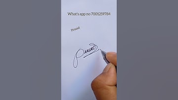 Sign your signature .. Prasad #signature #design #sign #art #youtubeshorts #viralshorts #signmaker