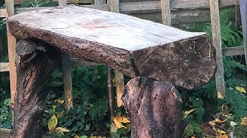 Making a log bench.