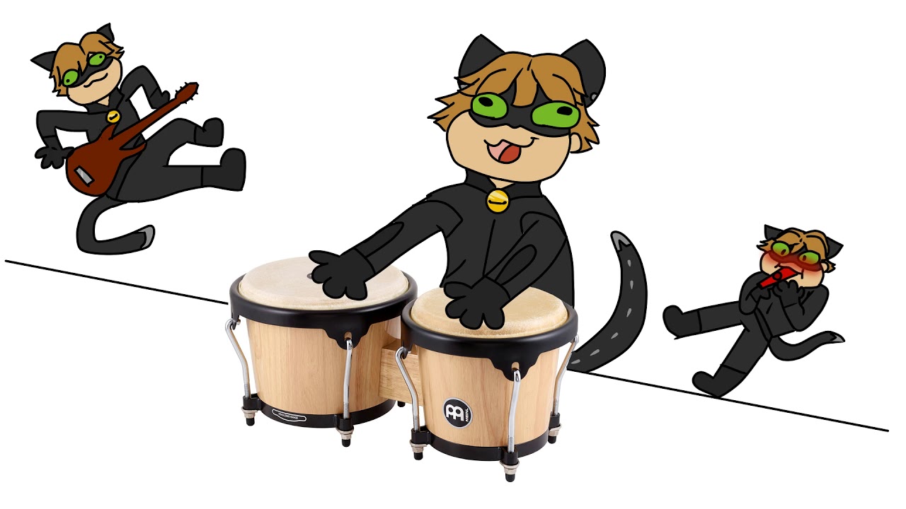 Bongo Chat ( Noir ) [BONGO CAT MEME] - Miraculous Ladybug Animation ...