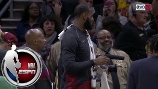 LeBron James gets candy for his daughter midgame | ESPN screenshot 5