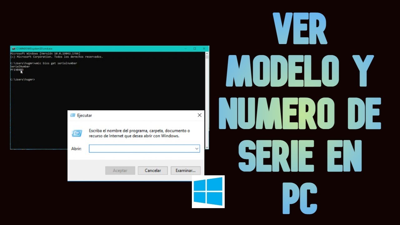 ?✓ como saber el NUMERO de SERIE y MODELO de mi Pc por Cmd - YouTube