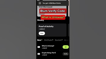 What is Uniswap? Blum Verify Video Codes Solved | Blum | #blumverifycode #blumdailytask