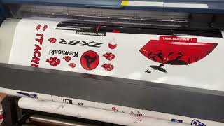 Akatsuki Itachi Uchiha Custom Design Anime Itasha Motorcycle Kawasaki ZX 6R Wrap Printing Process