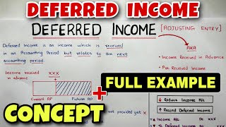 Deferred Income - Adjusting Entry - By Saheb Academy