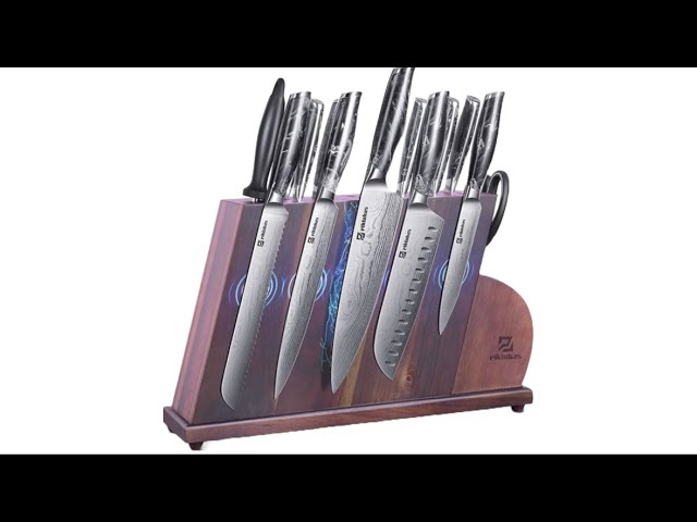 Piklohas Kitchen Knife Sets For Kitchen With Block, 14 Pieces With