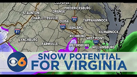 Snow potential for parts of Virginia on Friday