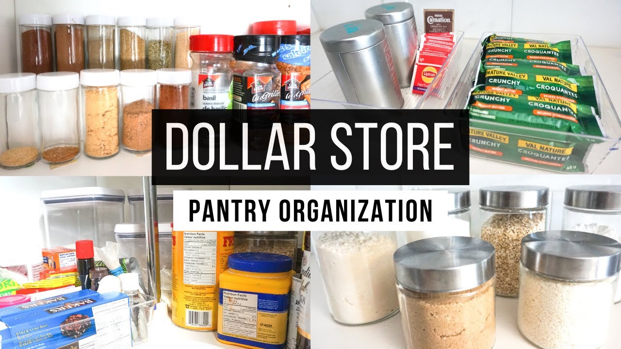 HOW TO ORGANIZE KITCHEN PANTRY, USING DOLLARAMA KITCHEN ORGANIZER, DIY PANTRY  ORGANIZATION TIPS