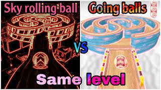 Same level - sky rolling balls VS going balls with perfect video filters and effects