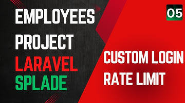 5 Custom Login Rate Limit | Laravel Splade Tutorial Employees Management Project