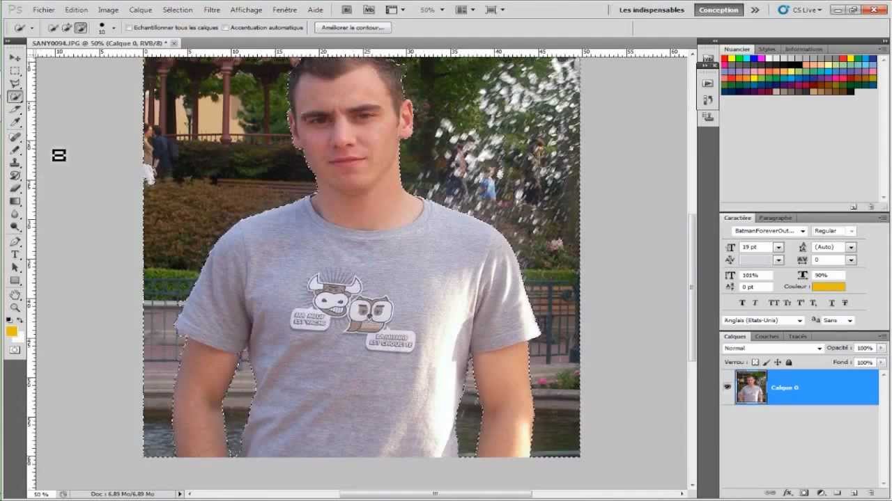le dtourage dans photoshop cs5