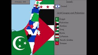 The 1948 Arab-Israeli War with flags: Every Day