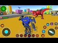 Blue Robot Multiple Transformers Dino Car Jet Robot Action Android Gameplay 