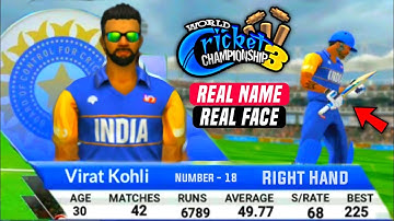 [OMG] WCC3 Update Players Squad - REAL Name, Real Face, Real Jersey Number | Surprise in Hindi