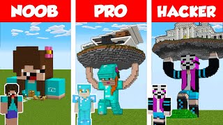 Minecraft Noob Vs Pro Vs Hacker: Statue House Build Challenge In Minecraft / Animation