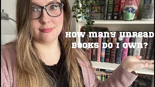 all the books on my physical TBR // mini bookshelf tour