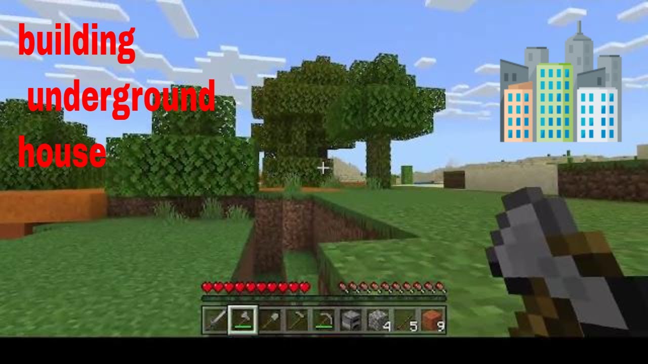 playing Minecraft on new server-making underground house. - YouTube