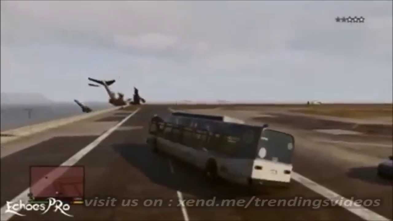 Luckiest BUS in the WORLD hit by a PLANE