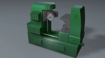Gear hobbing machine animation - Cinema 4D