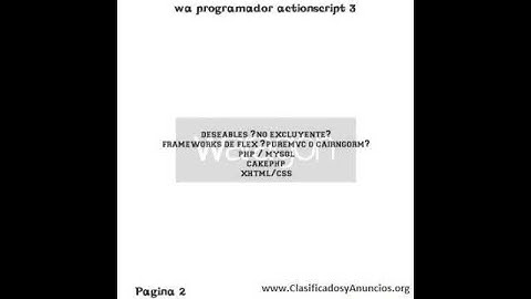 wa programador actionscript 3 Fecha: 29 de julio de 2011